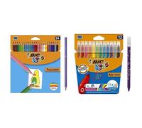 Bic Kids Tropicolors Matite Colorate senza Legno, Confezione da 24 Matite + Kids