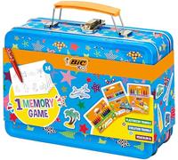 Bic Kids, Valigetta Colori Per Bambini, Matite Colorate, Pastelli a Cera, Pennarelli, Carte Da Gioco Memory, 64 Unità, Cancelleria, Idea Regalo Bambino