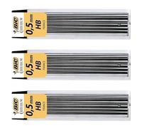 BIC Lot de 3 Etuis de 12 mines pour porte-mines Critérium 0,5 mm HB