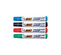 Marcatori a secco per lavagne Bic Velleda® - 452086 Marcatori blu a secco per lavagne con tratto 1,5 mm e punta da 1,5 mm tonda dal fusto di color bianco in confezione da 12 Pz.