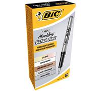 Pennarello indelebile Bic Intensity Quality, punte ultra fini, 1,1 mm, 12 pezzi