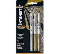 BIC Marking Colore Assortiti Metallic X5, Colori Metallici, Confezione da 3