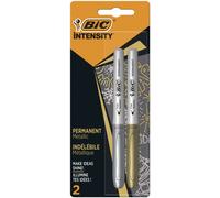 BIC Marking Metallic Colours Permanent Markers, Medium Bullet Tip Pens, Gold and