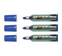 BIC Marking Onyx 1482 - Set di 3 pennarelli indelebili a punta di 1,5 mm, colore: Blu