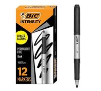 BIC Marking Permanent Markers, Fine Point, Tuxedo Black, Dozen