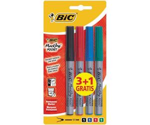 Bic Marking Pocket 1445 - Pennarelli indelebili (confezione da 4)