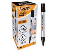 BIC Marking Pro Indelebili Con Punta Tonda - Neri, Confezione Da 12 1 unità (Con