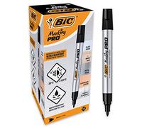 BIC Marking Pro Indelebili Con Punta Tonda - Neri, Confezione Da 12 1 unità (Con
