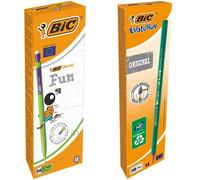 BIC Matite Grafite a Scatto, Matic Fun, Matite HB da disegno con Gomma, Confezio