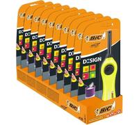 BIC Megalighter Design, 10 accendini multiuso - Fluo