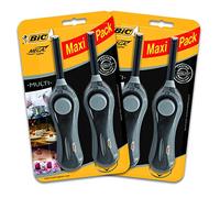 Bic Megalighter Multi Utility Accendini - Nero, Confezione da 4