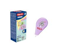 BIC Nastri correttori Tipp-Ex Vibbies Mini Pocket Mouse (5 mm x 6 m) con simpatici animaletti - Confezione da 6