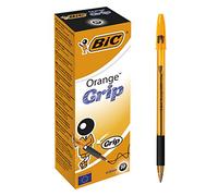 Bic Orange Grip Punta Fine 0,8 mm Confezione 20 Penne Colore Nero