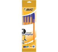 BIC Orange Original Penne a sfera a punta fine (0,8 mm), confezione da 4