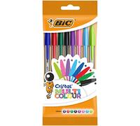 BIC - Penna a sfera Multicolour, 0,6 mm, confezione da 8 pezzi, colori assortiti