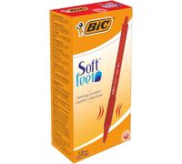 Penne a scatto Bic Soft Feel Clic - 234970 Penne rosse a scatto con tratto da 0.4 mm e fusto di colore rosso in confezione da 12 Pz.