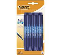 Bic Penna a sfera Soft Feel Click Grip, punta retrattile da 1,0 mm, impugnatura in gomma morbida al tatto, blu, confezione da 15