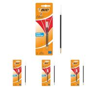 BIC - Penna di ricarica 4 colori, 1,0 mm, blister da 2 pezzi, rossa (Confezione da 4)