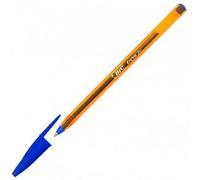 Penna a sfera fine originale Bic Cristal - Punta tonda da 08 mm - Tratto 030 mm - Inchiostro a base di olio - Traslucido - Colore blu