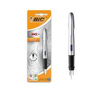 BIC Penna stilografica X-pen Chrome, media, blister da 1 pezzo, argento