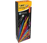 BIC Pennarelli Punta Fine, Intensity, Punta in Feltro, 0.8 mm, Colore Arancione, Confezione da 12, Fornitura Cancelleria Scuola e Ufficio