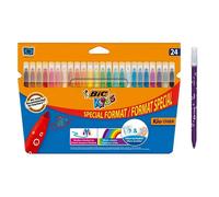 BIC Pennarelli Kids Couleur, Punta media, Lavabili, Confezione da 24, Colori assortiti