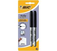 PACCHETTO TESSILE DI BIC BIC da 2 fanghy sluger permanenti - punta ultrafine da 0,9 mm - lavaggio fine a 90º - Incisione a bas