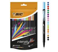 BIC, penne a punta fine 0,4 mm, Intensity Divertimento 20 multicolore