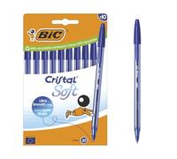 BIC Penna a sfera Cristal Soft Punta media 1,2 mm Inchiostro Softline Blu 10 pz