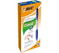 Penna a sfera retrattile Bic Atlantis Classic - Punta da 1 mm - Corpo trasparente con impugnatura - Colore blu
