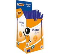 Penna sfera Cristal - punta fine 0,8 mm - blu - Bic - conf. 50 pezzi