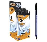 Penna a sfera con cappuccio Cristal Soft - punta 1,2mm - nero - Bic - conf. 50 pezzi