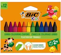 Plastidecor pastelli colorati - in plastica - colori assortiti - Bic - astuccio 12 colori triangle