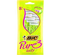 BiC Pure 3 - Rasoio usa e getta da donna, a 3 lame con Aloe Vera, confezione da 8