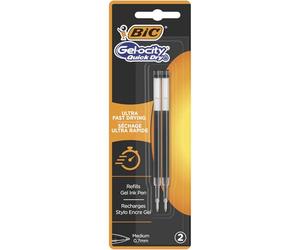 BIC Ricariche per penna Gelocity Quick Dry nero - Blister da 2