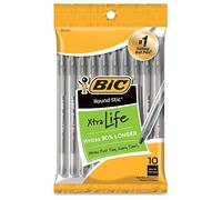 BIC Round Stic sfera penne mezzo punto 10/Pkg-nero