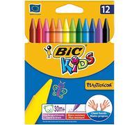 Bic Kids Plastidecor Crayons Colour Hard Long-lasting Sharpenable Vivid Assorted