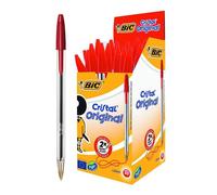 Bic - Scatola Di 50 Penne Cristal Original Medium A Inchiostro Rosso