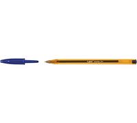 'BIC - Set di 12 penne a sfera "cristallo arancione punta fine blu