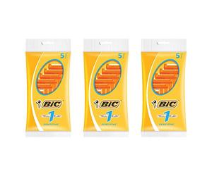 BIC - Set di 3 buste X 5 Rasoio N ° 1 - 1 Lama Pelli Sensibili