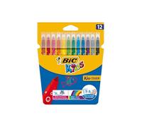 BIC Kids Felt Tip Pens, Kid Colour with Medium Blocked Tip, Vivid Colouring Pens