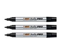 BIC Set di 3 marcatori permanenti Marking Pro Uso Extreme Punta Ogive Nero