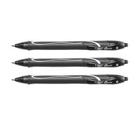 BIC Gel-ocity Quick Dry Clip-on retractable ballpoint Penna Medio, Nero, 0.7 mm