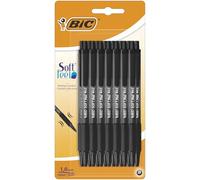 BIC Penna a sfera Soft Feel Click Grip - nera - confezione da 15 pezzi