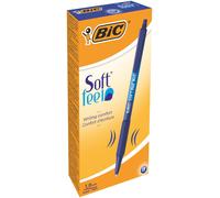 BIC Soft FeelClic Grip Penna a Sfera, a Scatto, Punta Media da 1,0mm, Confezione