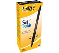 Penne a sfera a scatto Soft Feel - punta 1,0mm - nero - Bic - conf. 12 pezzi Quantita min. 1