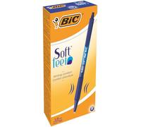 Penne a scatto Bic Soft Feel Clic - 234988 Penne blu a scatto con tratto da 0.4 mm e fusto di colore blu in confezione da 12 Pz.