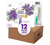 Bic Soleil Escape Women's usa e getta di rasoi in bikini rasoio da donna con lavanda ed eucalipto graduali da 12 pacchetti