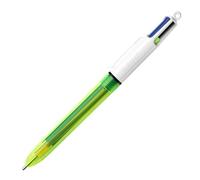 Penna a Sfera a Scatto 4 Colori Fluo Bic - 1 mm - 933948 (Rosso Blu Nero e Verde