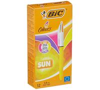 BIC Sun - Penne a sfera, 4 colori, confezione da 12